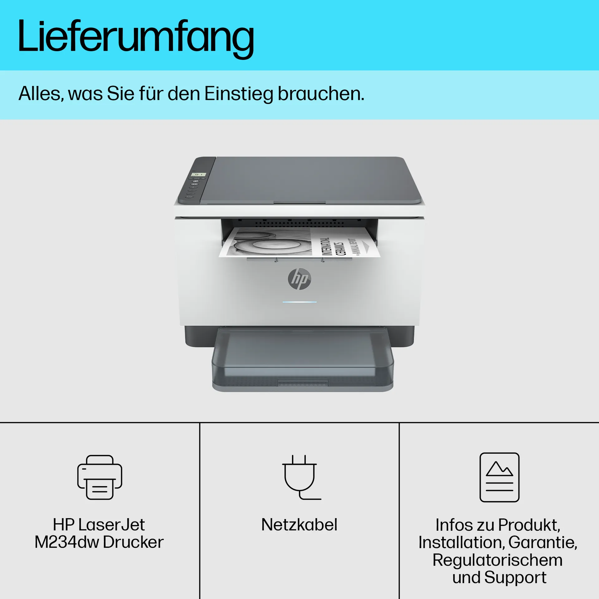 HP LaserJet M234dw Wireless Multifunction Schwarzweiß Drucker, Kopierer, Scanner; Duplex – Bild 7