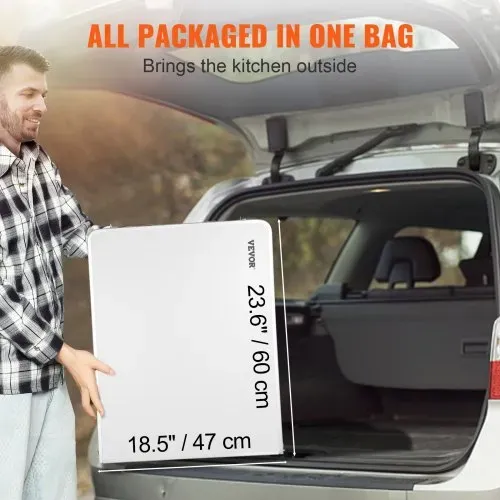 VEVOR Campingküche inkl. Tragetasche Campingschrank Einstellbar Campingschrank, Reiseküche Küchenbox Zeltschrank Outdoor Camping Küche Zeltschrank Camping Reisen Grau Tragbar Küchenbox Reiseküche – Bild 5