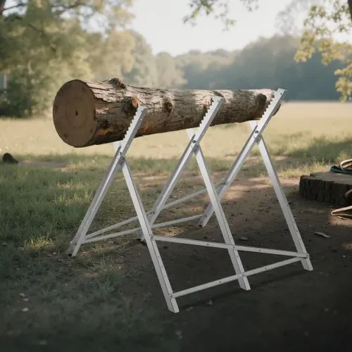 VEVOR Sägeböcke mit Kettensägen-Halterung, 150 kg, Holzsägebock, Sägegestell, Sägehilfe, kompatibel mit 0–250 mm Materialdurchmesser, Kettensägebock, Holzarbeiten, Tischler & Bauunternehmer – Bild 7