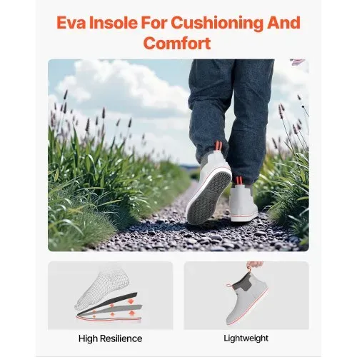 VEVOR Knöchelstiefel, Regenstiefel, Gummi-Arbeitsschuhe für den Außenbereich, Schutzschuhe, isolierte Schlammstiefel, ideal zum Wandern, Angeln, Jagen oder für die Gartenarbeit, Größe 12 US – Bild 2