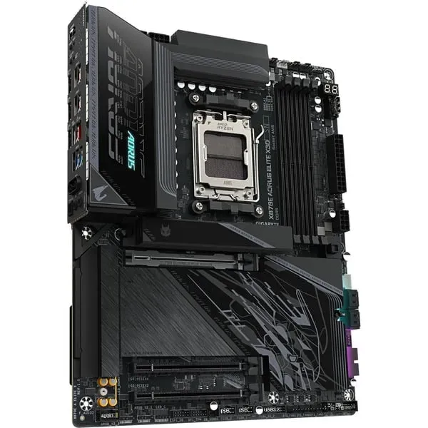 GIGABYTE X870E AORUS ELITE X3D Mainboard – Unterstützt AMD Ryzen 9000 Prozessoren, 16+2+2-Phasen Digital-VRM, bis zu 9000 Hz DDR5 (OC), 2 x PCIe 5.0 + 2 x PCIe 4.0, Wi-Fi 7, 5 GbE LAN, USB 4 – Bild 3