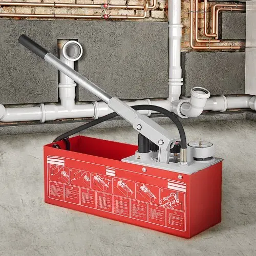 VEVOR Prüfpumpe Abdrückpumpe Druckprüfpumpe Füllpumpe Befüllpumpe Druckprobepumpe Hydrostatische Testpumpe Hydraulikdruckprüfpumpe 60 bar / 860 psi / 6 MPa Wasserdruckprüfer 12 L Tankvolumen – Bild 7