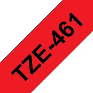Brother TZE-461 Etiketten erstellendes Band Schwarz auf rot Brother TZE-461 Etiketten erstellendes Band Schwarz auf rot