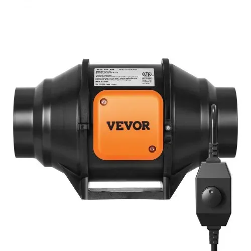 VEVOR Inline-Rohrventilator, 304 mm, Rauchabzug, 200 CFM mit variablem Drehzahlregler, leiser Abluftventilator mit AC-Motor für Kühlverstärker, Wachstumszelte, Hydrokultur – Bild 8