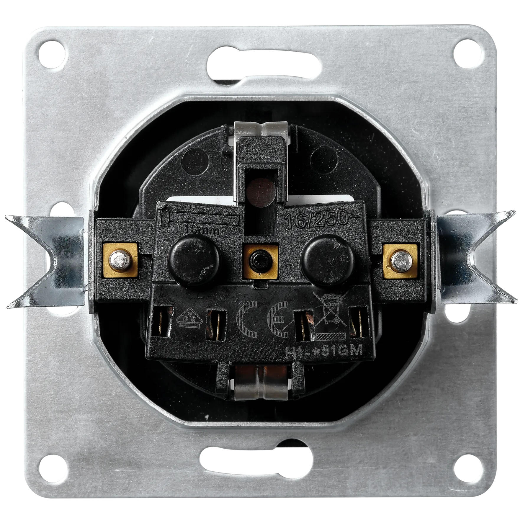 Schutzkontakt-Steckdose McPower ''Flair'', 250V~/16A, Steckanschluss, anthrazit – Bild 2