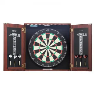VEVOR Dartboard- und Schrankset, Home Dart Board Center in offizieller Größe, versteckbarer Dartschrank mit Stahlspitzen & mit LED-Licht & einfacher Montage, komplett mit sämtlichem Zubehör VEVOR Dartboard- und Schrankset, Home Dart Board Center in offizieller Größe, versteckbarer Dartschrank mit Stahlspitzen & mit LED-Licht & einfacher Montage, komplett mit sämtlichem Zubehör
