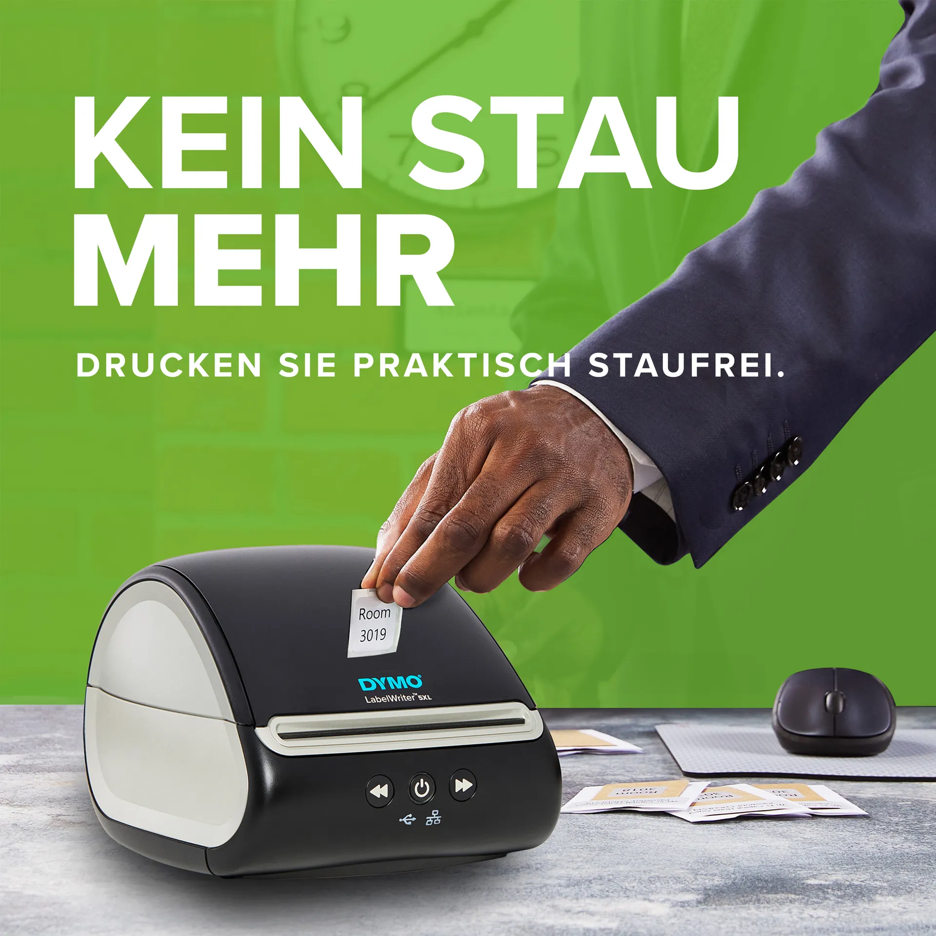DYMO LabelWriter 5XL Etikettendrucker | automatische Etikettenerkennung | Beschriftungsgerätdas extrabreite Versandetiketten von AmazonDHL und mehr druckt | ideal für E-Commerce | EU-Stecker – Bild 4