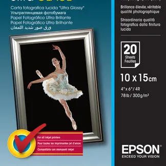 Epson Ultra Glossy Photo Paper – 10x15cm – 20 Blätter Epson Ultra Glossy Photo Paper – 10x15cm – 20 Blätter