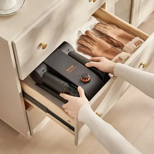 VEVOR 180° Faltbarer 2-Röhren Schuhtrockner Stiefeltrockner Schwarz & Orange – Bild 7
