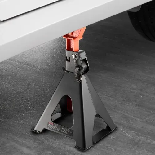 VEVOR Abstellböcke Unterstellböcke 6 t, Wagenheberständer 37-58 cm Höhenverstellbar, Stahlwagenbock mit Doppelverriegelung, zum Anheben von SUVs Pickups Pkw UTVs/ATVs, 1 Paar, 275 x 235 x 380 mm – Bild 7