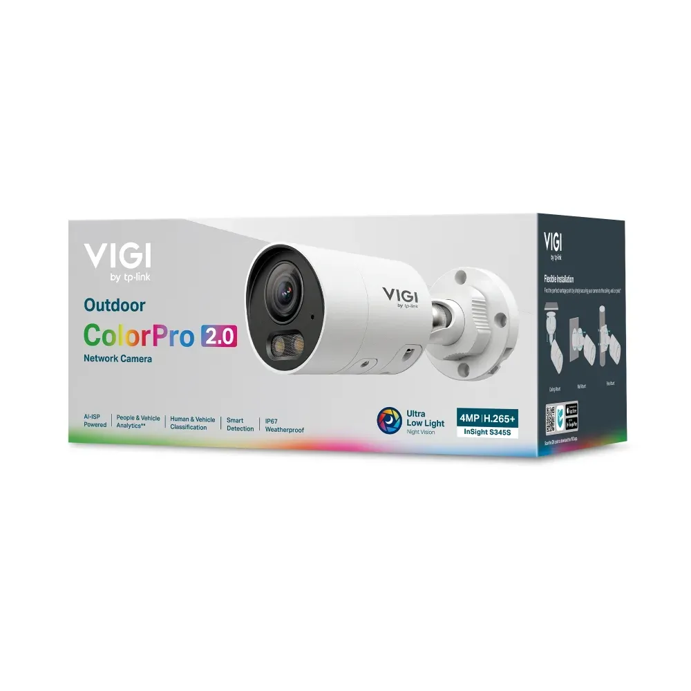 VIGI by tp-link 4MP Outdoor ColorPro 2.0 Bullet Network Camera - InSight S345S (4mm) – Bild 4