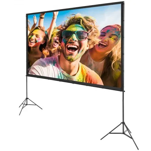 VEVOR Projektion Beamer Leinwand mit Ständer 304,8 cm HD 4K Outdoor Indoor Projektor Screen Schnelles Klappbare Tragbare Filmleinwand 16: 9 für Heimkino, Camping und Freizeitveranstaltungen Schwarz – Bild 10
