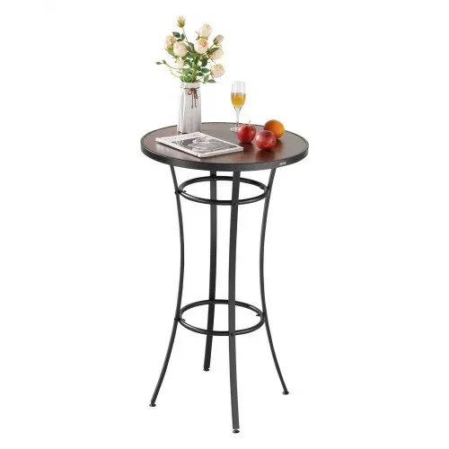 VEVOR Bartisch, 600 x 600 x 1000 mm, Bistrotisch, Stehtisch mit Metallgestell, Runde Esstische, Küchentisch, Tresentisch, Partytisch, Gartenmöbel für Balkon, Garten, Poolrand – Bild 9