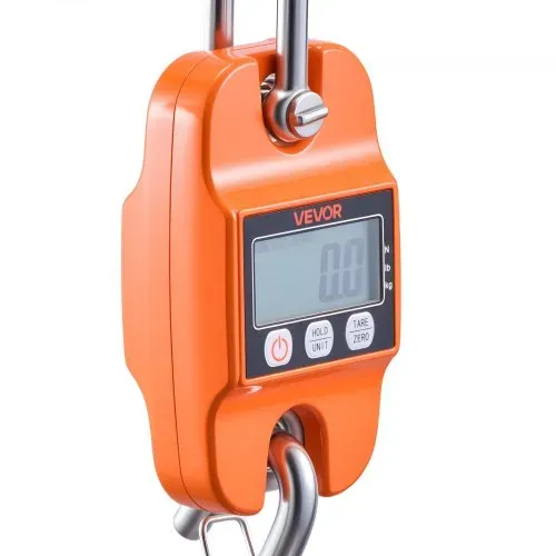 VEVOR Kranwaage 400 kg, Digitale Hängewaage mit Gehäuse aus Aluminiumguss & LCD, Wildwaage 100-g-Teilung & 3-Stufiger Anzeige, Zugwaage Fischwaage, geeignet für Landwirtschaft, Jagd & Angeln – Bild 9