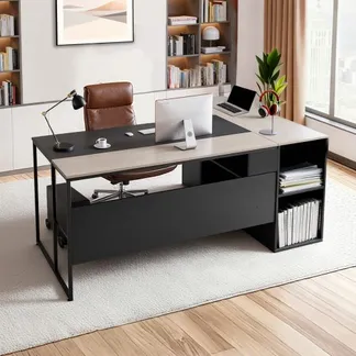 VEVOR L-förmiger Chefschreibtisch großer moderner Bürotisch mit Schubladen & Lagerschrank &CPU-Ständer, Schreibtisch aus Holz, 158,7 kg Tragkraft, Computertisch für Arbeit Studium Schreiben VEVOR L-förmiger Chefschreibtisch großer moderner Bürotisch mit Schubladen & Lagerschrank &CPU-Ständer, Schreibtisch aus Holz, 158,7 kg Tragkraft, Computertisch für Arbeit Studium Schreiben
