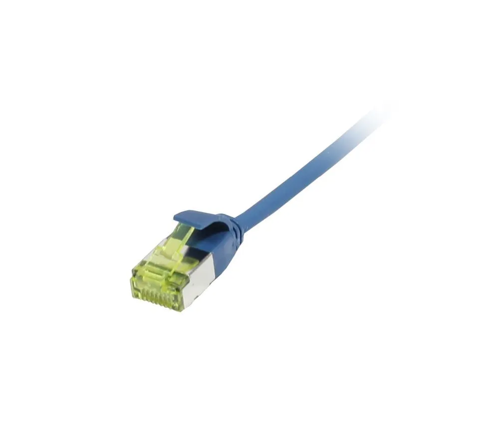 Patchkabel RJ45, CAT6A 500Mhz, 7.5m, blau, U/FTP, slimline rund d=3,8mm, TPE/LSZH(Superflex), AWG32, mit CAT7 Rohkabel, Synergy 21 Patchkabel RJ45, CAT6A 500Mhz, 7.5m, blau, U/FTP, slimline rund d=3,8mm, TPE/LSZH(Superflex), AWG32, mit CAT7 Rohkabel, Synergy 21