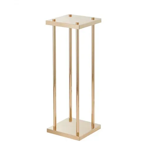 VEVOR 4er-Set Blumenhocker Eckig 20x20x60cm Blumenständer Eisen Beistelltisch Modern Blumensäule Gold-Galvanisierung Pflanzenhocker Pflanzenständer Metallständer für Dekoration von Bars Hotels Cafés – Bild 9
