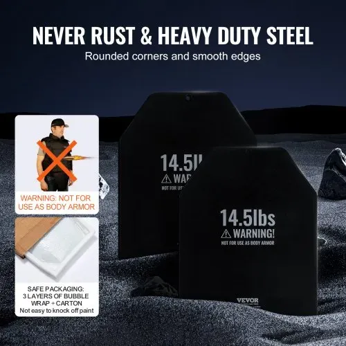 VEVOR Gewichtsplatten für Gewichtsweste 13,2 kg Set (2 x 6,6 kg), Flache Gewichtswestenplatten für WODs & Funktionelles Training, Ergonomisches Zusatzgewicht für Krafttraining, Laufen & Fitness – Bild 3