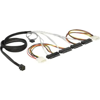 Adapterkabel miniSAS HD SSF8643 > 4x SFF8482 Adapterkabel miniSAS HD SSF8643 > 4x SFF8482