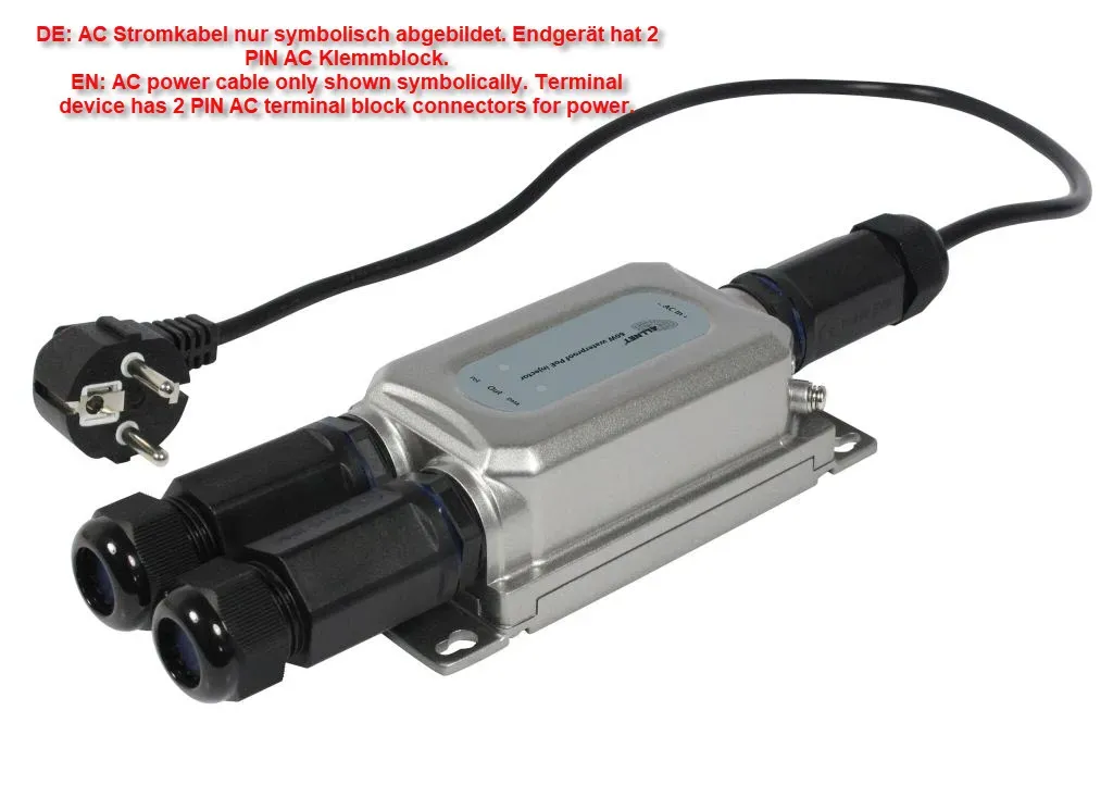 ALLNET PoE Injektor Outdoor IP67 IEEE802.3bt (15,4W/30W/60W) Metallgehäuse / ALL-PI2013Ov2BT60 ALLNET PoE Injektor Outdoor IP67 IEEE802.3bt (15,4W/30W/60W) Metallgehäuse / ALL-PI2013Ov2BT60