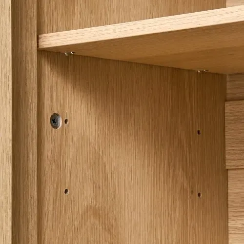 VEVOR Sideboard Küchenschrank mit 2 Ablageflächen, Buffetschrank im mittelalterlichen Stil für Wohnzimmer Eingangsbereich Küche, Aufbewahrungsschrank 80 x 37,5 x 80 cm Eiche Küchenbuffet – Bild 10
