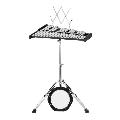 VEVOR Glockenspiel-Xylophon-Set mit 30 Noten, professionelles Schlaginstrumenten-Set mit Schlägeln, Trommelstöcken, Notenständer, 20 cm Übungspad, verstellbarem Ständer und Tragetasche – Bild 10