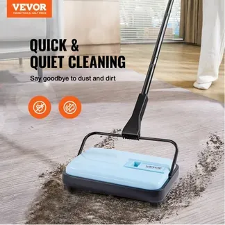 VEVOR Teppichkehrer Teppichbodenkehrmaschine manuell, Bodenkehrer mit 300 ml Staubbehälterkapazität, 17 cm Reinigungsbreite Kehrmaschine für Heimbüro-Teppiche Tierhaarstaub Teppichreinigung, Blau VEVOR Teppichkehrer Teppichbodenkehrmaschine manuell, Bodenkehrer mit 300 ml Staubbehälterkapazität, 17 cm Reinigungsbreite Kehrmaschine für Heimbüro-Teppiche Tierhaarstaub Teppichreinigung, Blau