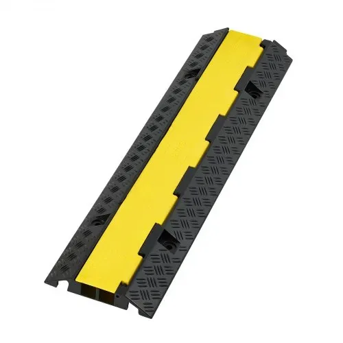 VEVOR 1005 mm Kabelbrücke, 9979 kg, 2-Kanal (32x31 mm) Überfahrschutz aus Gummi, Stolperschutz, Bodenabdeckungen, für Bereiche mit hoher Schwelle, Zuhause, Büro, Lager, 1 Stück – Bild 8