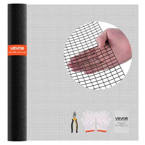 VEVOR Gartenzaun 183 cm x 30,48 m, Maschenbreite 1,27×1,27 cm, φ1,06 mm verzinkter Maschendraht-Zaun, vinylbeschichteter Hühnerdrahtzaun, Schweißgitter Gartenpflanzenzaun für Kaninchen & Geflügel VEVOR Gartenzaun 183 cm x 30,48 m, Maschenbreite 1,27×1,27 cm, φ1,06 mm verzinkter Maschendraht-Zaun, vinylbeschichteter Hühnerdrahtzaun, Schweißgitter Gartenpflanzenzaun für Kaninchen & Geflügel