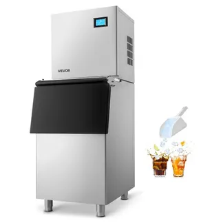 VEVOR Gewerbliche Eismaschine Prozessorkopf 163 kg/Tag Edelstahl, mit Selbstreinigung & Touchscreen, Eiswürfelbehälter mit 113 kg Kapazität, Ideal für Restaurants Bars Cafés Hotels VEVOR Gewerbliche Eismaschine Prozessorkopf 163 kg/Tag Edelstahl, mit Selbstreinigung & Touchscreen, Eiswürfelbehälter mit 113 kg Kapazität, Ideal für Restaurants Bars Cafés Hotels