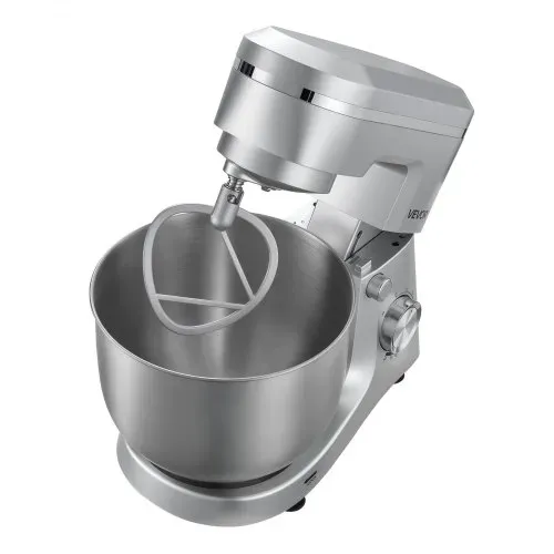 VEVOR Knetmaschine Küchenmaschine zum Backen, 1500 W Teigmaschine mit Edelstahlschüsseln (4,2 + 5,7 L) & Knethaken & Rührbesen & Schneebesen, 10-Gang einstellbare kippbare Rührmaschine Standmixer – Bild 10