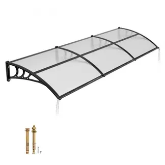 VEVOR Vordach für Haustür 965×2975 mm, Pultbogenvordach, Pultvordach mit Entwässerung & ABS-Halterung, Regen-, Schnee- & Sonnenschutz, Polycarbonat-Überdachung für Veranda & Terrasse, Transparent VEVOR Vordach für Haustür 965×2975 mm, Pultbogenvordach, Pultvordach mit Entwässerung & ABS-Halterung, Regen-, Schnee- & Sonnenschutz, Polycarbonat-Überdachung für Veranda & Terrasse, Transparent