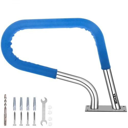 VEVOR Pool Haltegriff Edelstahl mit 113 kg Traglast Schwimmbad-Handlauf 76,2×55,8 cm Griffbogen Ø 4,8 cm 5 kg Pool Handlauf mit Griffabdeckung Ideal für Schwimmbäder Schräglagen Spa Wasserpark usw. VEVOR Pool Haltegriff Edelstahl mit 113 kg Traglast Schwimmbad-Handlauf 76,2×55,8 cm Griffbogen Ø 4,8 cm 5 kg Pool Handlauf mit Griffabdeckung Ideal für Schwimmbäder Schräglagen Spa Wasserpark usw.