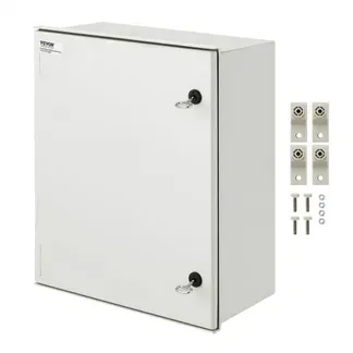 VEVOR Schaltschrank NEMA-Gehäuse, 400x500x200 mm, NEMA 4X Glasfaser-Stahl-Elektrobox, IP66 wasserdicht & staubdicht, Klappanschlussdose für den Innen- &Außenbereich, mit Montageplatte VEVOR Schaltschrank NEMA-Gehäuse, 400x500x200 mm, NEMA 4X Glasfaser-Stahl-Elektrobox, IP66 wasserdicht & staubdicht, Klappanschlussdose für den Innen- &Außenbereich, mit Montageplatte