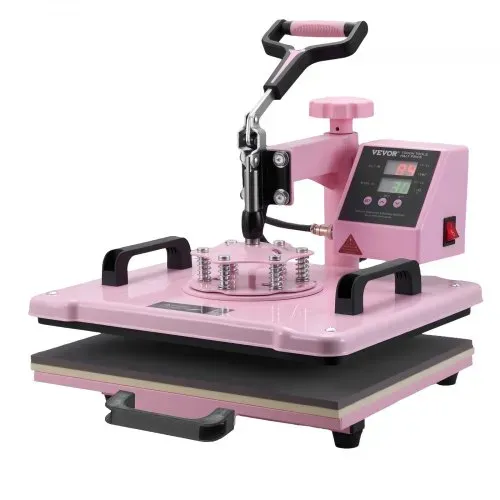 VEVOR Hitzepresse Transferpresse 30x38cm 5 in 1 Tumbler Presse T-Shirts Rosa – Bild 9