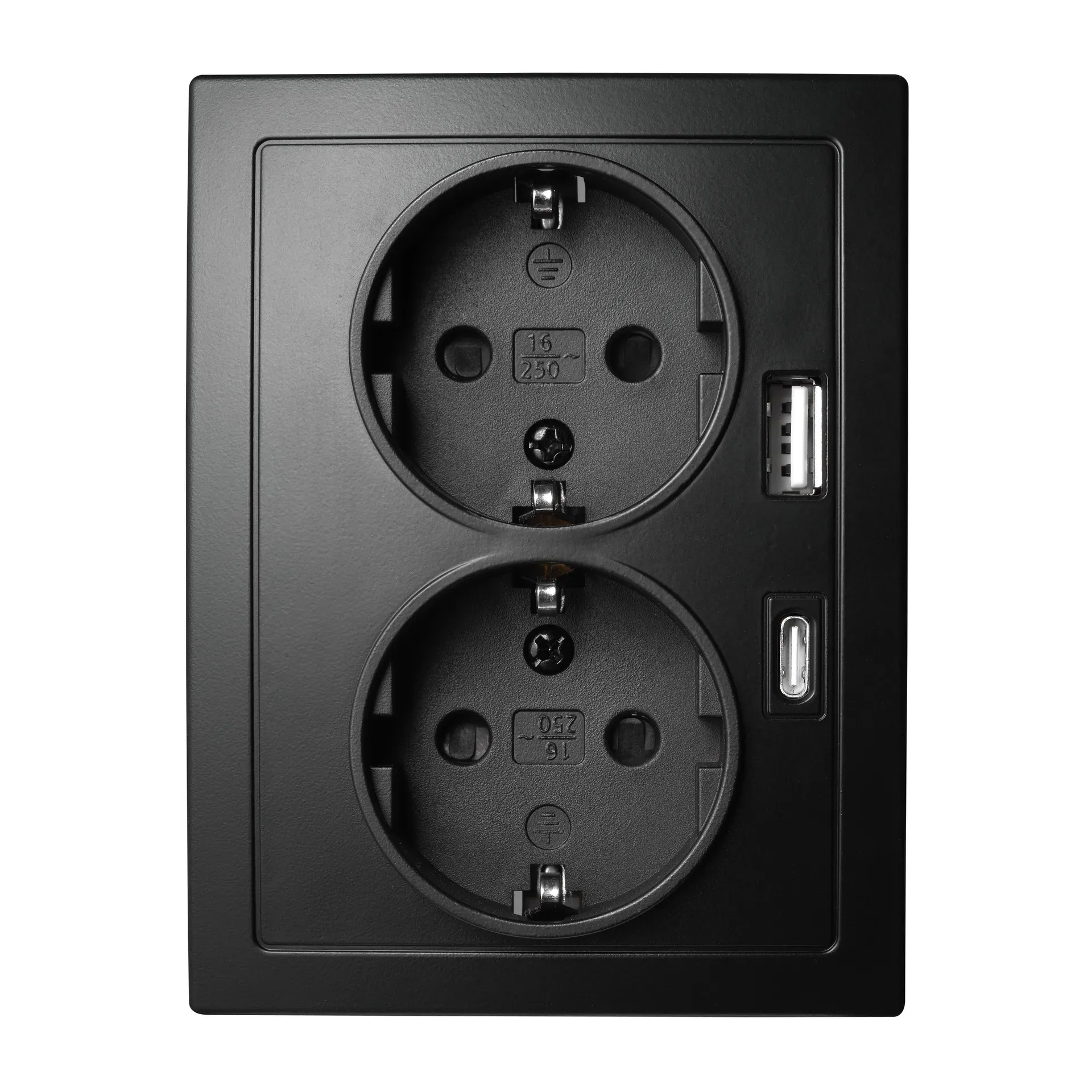 Schutzkontakt-Steckdose McPower “Flair“ 2-fach, 250V~/16A, USB-A+C, PD20W Schutzkontakt-Steckdose McPower “Flair“ 2-fach, 250V~/16A, USB-A+C, PD20W