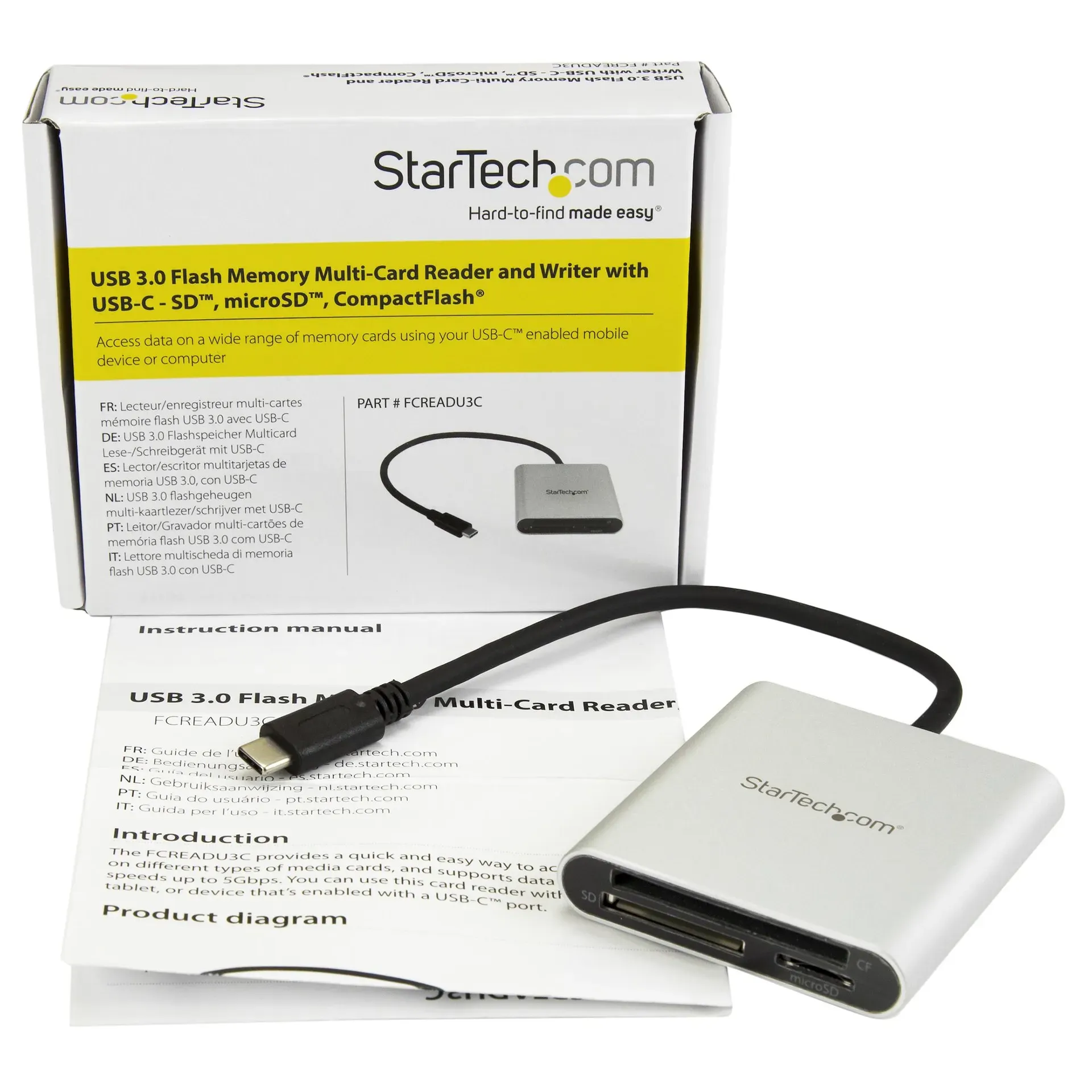 StarTech.com USB 3.0 Kartenleser mit USB-C - SD, MicroSD, CompactFlash – Bild 5