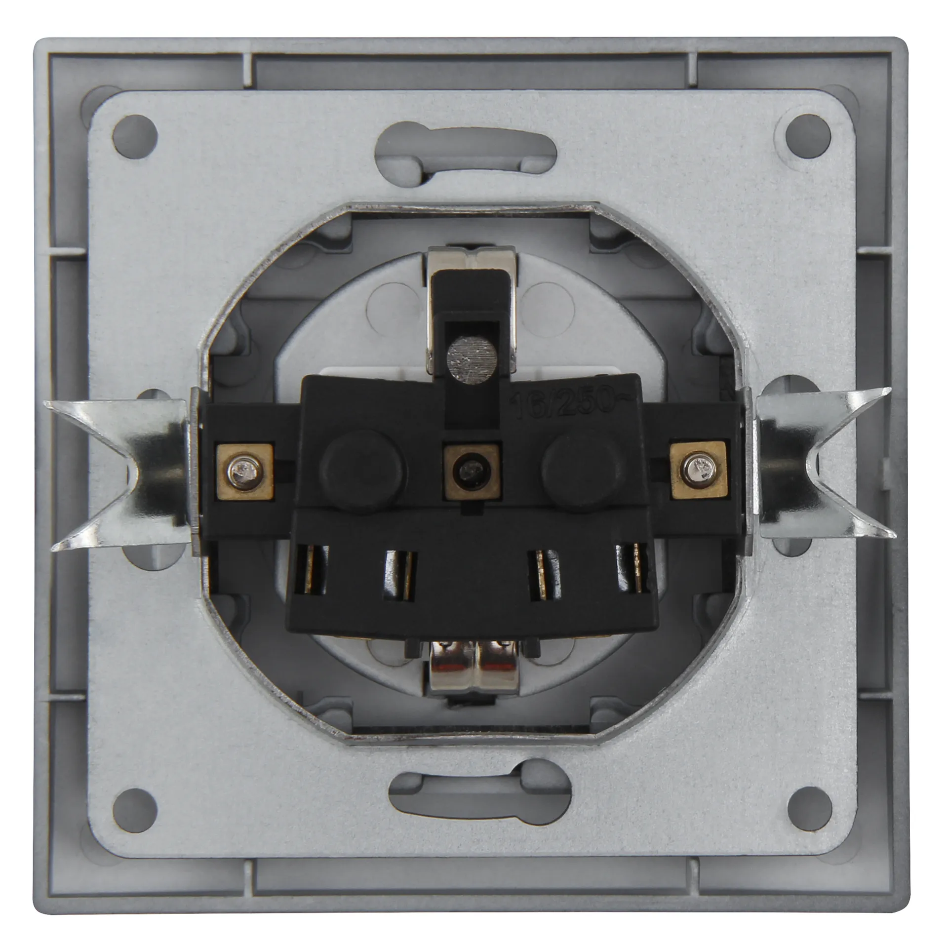Schutzkontakt-Steckdose McPower ''Flair'', 250V~/16A, IP44, anthrazit, 12er-Pack – Bild 4