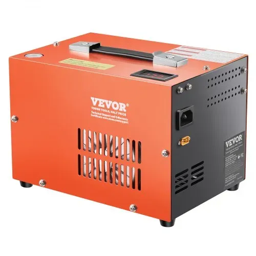 VEVOR PCP-Luftkompressor, 4500 PSI PCP-Luftgewehrkompressor mit eingebautem Konverter & Lüfterkühlsystem, DC12 V/AC230 V Kompressorpumpe mit manuellem Stopp für Luftgewehr, Paintball & Tauchflaschen – Bild 9