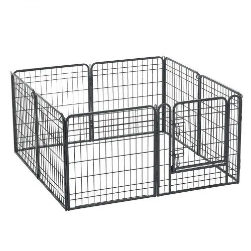 VEVOR Welpenauslauf Metall Welpenlaufstall 61 cm 8-tlg. Deckel & Bodenmatte, Spielplatz für Kleine Hunde Katzen & Andere Kleintiere Faltbar Durch die Verschiedenen Formen Vielfältig Einsetzbar – Bild 10