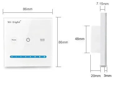 MiBoxer P1 LED Fernbedienung Smart Panel Controller(Brightness) – Bild 2