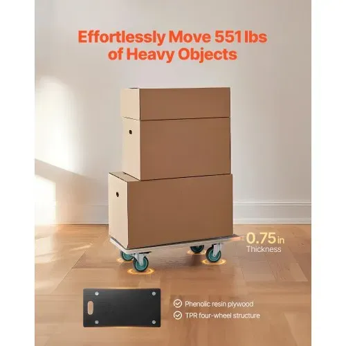 VEVOR Rollbrett, 250 kg Tragkraft, Möbeltransportwagen mit 4 geräuscharmen TPR-Rädern, rechteckiger Transportroller für Klavier, Möbel, Couch, Waschmaschine, Kühlschrank, 2er-Set, schwarz VEVOR Rollbrett, 250 kg Tragkraft, Möbeltransportwagen mit 4 geräuscharmen TPR-Rädern, rechteckiger Transportroller für Klavier, Möbel, Couch, Waschmaschine, Kühlschrank, 2er-Set, schwarz