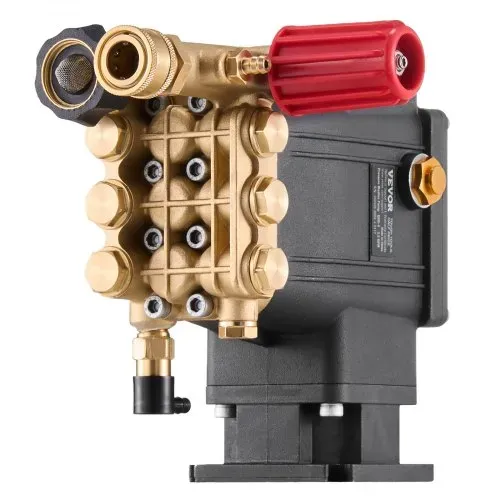 VEVOR Hochdruckreinigerpumpe, 3/4-Zoll-Welle, horizontaler Triplex-Kolben, 3300 PSI, 2,5 GPM, Ersatz-Hochdruckreinigerpumpen-Set mit 5 Düsen, bis zu 500 Stunden Dauerbetrieb, Austauschpumpe – Bild 10