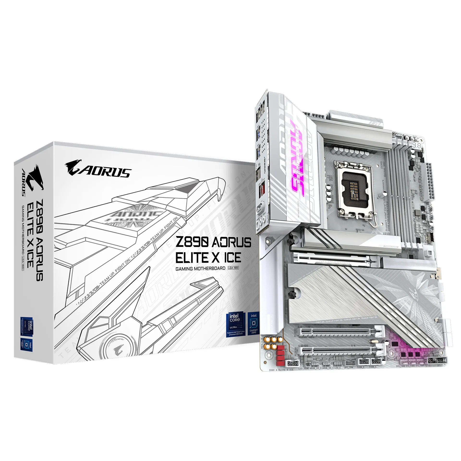 GIGABYTE Z890 AORUS ELITE X ICE Mainboard – Unterstützt Intel Core Ultra (Serie 2) CPUs, 16+1+2 Phasen VRM, bis zu 9500MHz DDR5 (OC), 1xPCIe 5.0 + 4xPCIe 4.0, Wi-Fi 7, 2.5GbE LAN, Thunderbolt 4 GIGABYTE Z890 AORUS ELITE X ICE Mainboard – Unterstützt Intel Core Ultra (Serie 2) CPUs, 16+1+2 Phasen VRM, bis zu 9500MHz DDR5 (OC), 1xPCIe 5.0 + 4xPCIe 4.0, Wi-Fi 7, 2.5GbE LAN, Thunderbolt 4