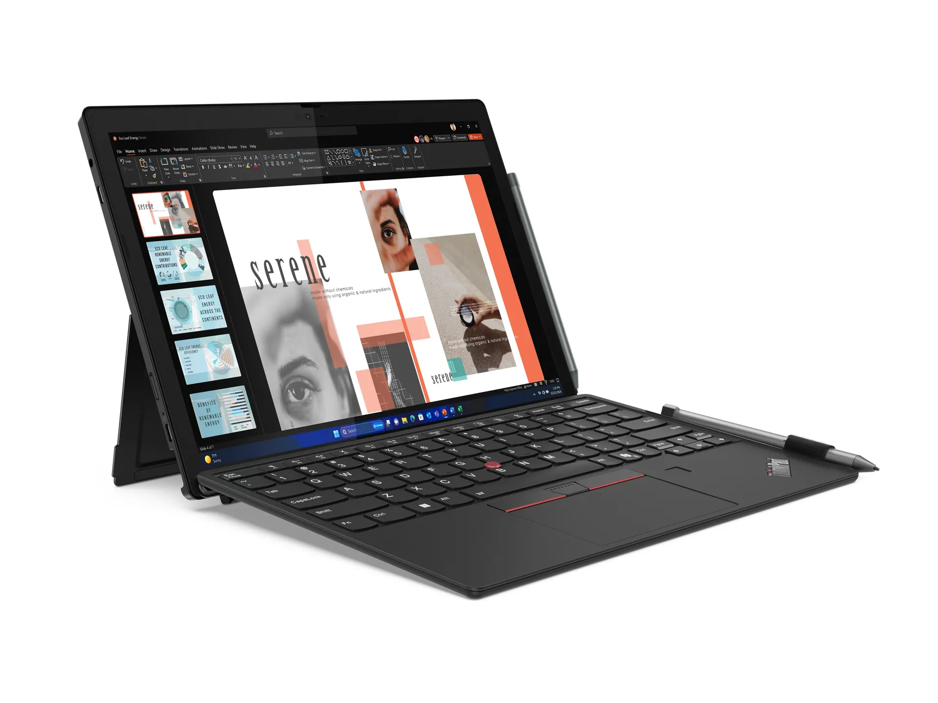 Lenovo ThinkPad X12 Detachable Gen 2 Intel Core Ultra 7 164U Hybrid (2-in-1) 31,2 cm (12.3") Touchscreen Full HD+ 32 GB LPDDR5x-SDRAM 1 TB SSD Wi-Fi 6E (802.11ax) Windows 11 Pro Deutsch Schwarz – Bild 2