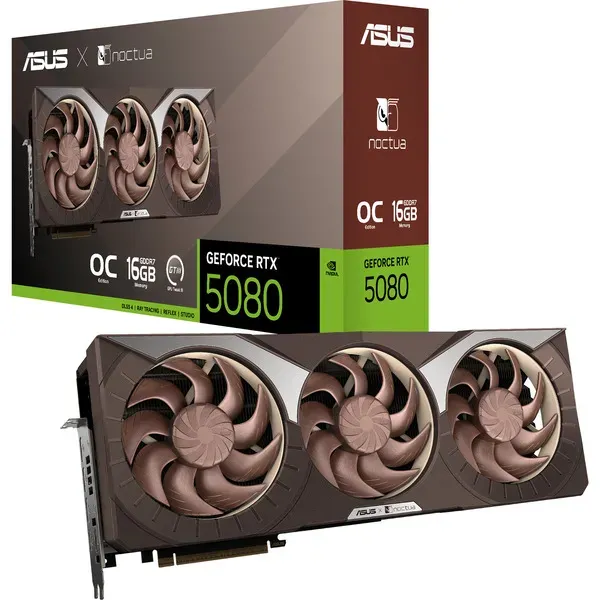 ASUS RTX5080-O16G-NOCTUA NVIDIA GeForce RTX 5080 16 GB GDDR7 ASUS RTX5080-O16G-NOCTUA NVIDIA GeForce RTX 5080 16 GB GDDR7