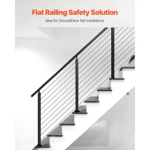 VEVOR Kabelgeländerpfosten, 914×50,8×50,8 mm, Geländerpfosten mit 30° vorgebohrten Löchern, SUS304 Edelstahl, gebogene Halterung, für Handlauf, Balustraden, Schwarz, 1JZLGZXHS914YIVIS001V0 VEVOR Kabelgeländerpfosten, 914×50,8×50,8 mm, Geländerpfosten mit 30° vorgebohrten Löchern, SUS304 Edelstahl, gebogene Halterung, für Handlauf, Balustraden, Schwarz, 1JZLGZXHS914YIVIS001V0