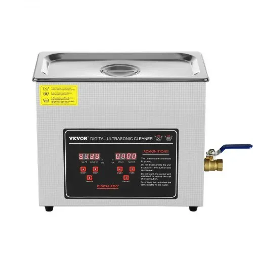 VEVOR Ultraschallreiniger Ultraschall Edelstahl-Reinigungsgerät 300 W, 6 L Ultraschallreinigungsgerät mit Digitaler Anzeige 0-30 Min, Reinigung Ultraschall für Schmuck, Brillen, Uhren usw. – Bild 8