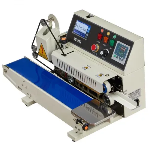 VEVOR Kontinuierliche Versiegelungsmaschine, 6–12 mm Siegelbreite, Horizontal, mit Tintendruck, Siegelmaschine, Temperatur & Geschwindigkeit einstellbar, für 0,03–0,8 mm Plastiktüten – Bild 10