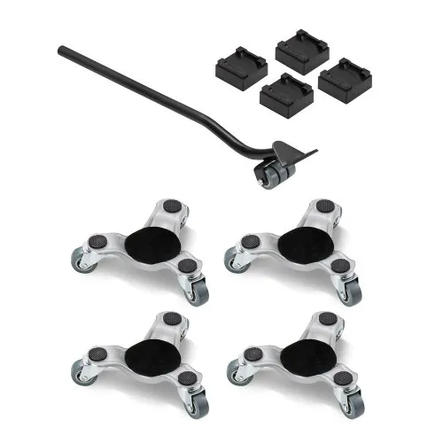 VEVOR Möbelwagen 4er-Set, 158 x 158 x 65 mm, 200 kg Tragkraft, 3-rädriger, Möbelroller aus Stahl mit dreieckiger Lenkrolle, Transportroller für Haushaltsgeräte, Sofa, Kühlschrank VEVOR Möbelwagen 4er-Set, 158 x 158 x 65 mm, 200 kg Tragkraft, 3-rädriger, Möbelroller aus Stahl mit dreieckiger Lenkrolle, Transportroller für Haushaltsgeräte, Sofa, Kühlschrank